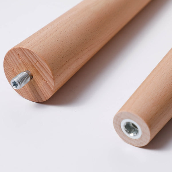 Zenmotion Chime Stand from Gaiachimes, close up of bars, stainless steel screw and thread
