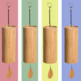 Set van 4 Koshi windgongen Aqua, Aria, Terra, Ignis, handgemaakte bamboe windgongen uit Frankrijk voor meditatie en klankhealing