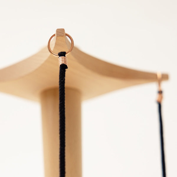 Koshi Chimes Set of 4 with rotating stand Terra/Aqua/Aria/Ignis Flower of Life -