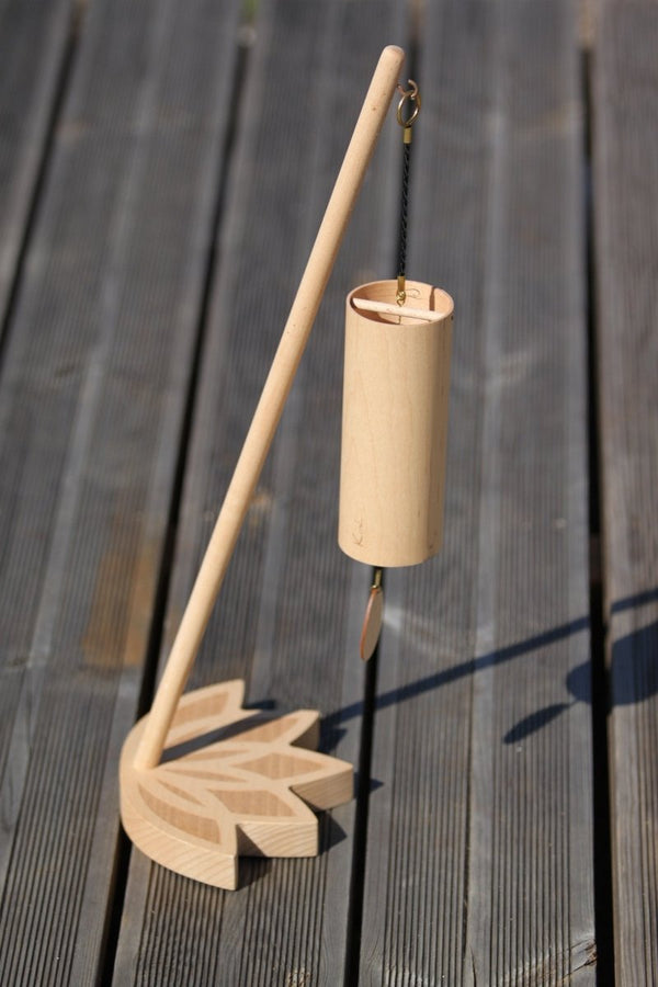 Koshi Earth Symphony Chime + Lotus Flower Stand. Made in France - wind chime set with stand